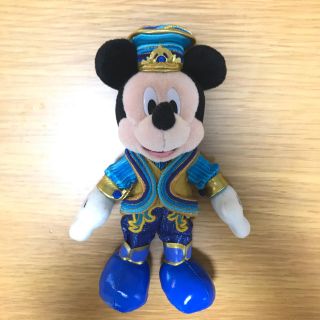 ミッキーマウス(ミッキーマウス)のディズニーランド35周年 ミッキーマウス ぬいぐるみバッジ(キャラクターグッズ)
