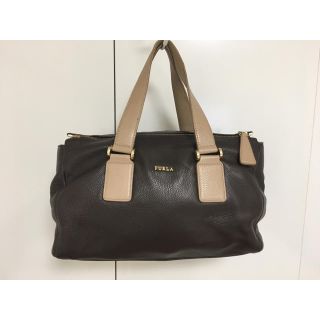 フルラ(Furla)のFURLA フルラ◆レザー ショルダー ボストン バッグ◆2way◆バイカラー(ボストンバッグ)