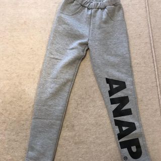 アナップキッズ(ANAP Kids)の今だけ値下げ！ANAP kids 裏起毛ロゴプリントパンツ 130(パンツ/スパッツ)