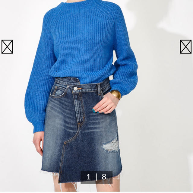 moussy(マウジー)のmoussy デニムスカート レディースのスカート(ひざ丈スカート)の商品写真