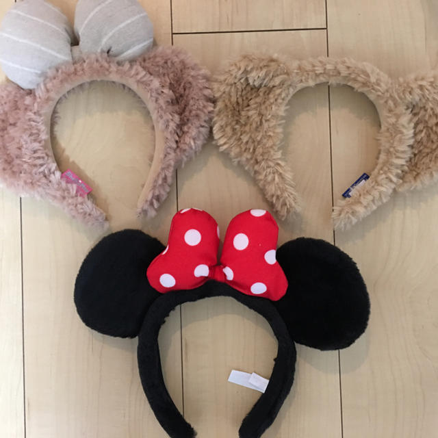 Disney(ディズニー)のディズニー つけ耳3点セット エンタメ/ホビーのおもちゃ/ぬいぐるみ(キャラクターグッズ)の商品写真