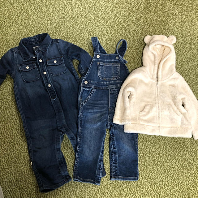 babyGAP(ベビーギャップ)のhtnmk様専用 デニムオーバーオール キッズ/ベビー/マタニティのベビー服(~85cm)(ロンパース)の商品写真