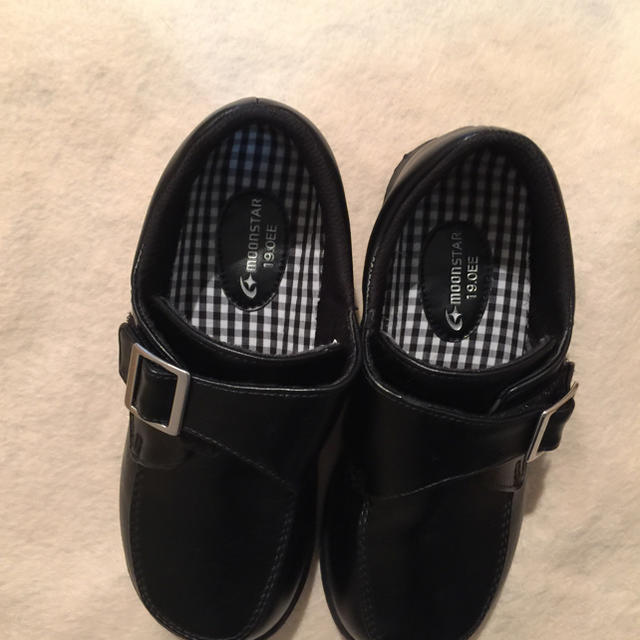 MOONSTAR (ムーンスター)のフォーマル ブラック 靴 19㌢ キッズ/ベビー/マタニティのキッズ靴/シューズ(15cm~)(フォーマルシューズ)の商品写真