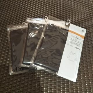 ムジルシリョウヒン(MUJI (無印良品))の無印良品 Ｖネック八分袖Ｔシャツ３着Ｍサイズ(アンダーシャツ/防寒インナー)