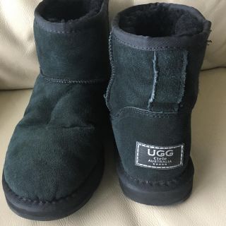 アグ(UGG)の送料込 UGGムートンブーツ黒 26cm(9)オーストラリア購入(ブーツ)