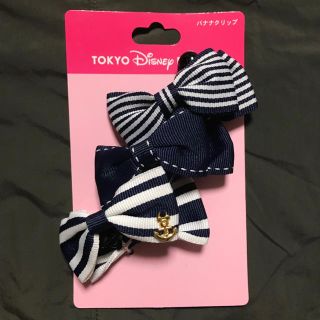 ディズニー(Disney)のTDR ディズニー バナナクリップ マリン リボン ヘアアクセサリー ミッキー(バレッタ/ヘアクリップ)