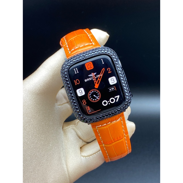 アップルウォッチカスタムセットczダイヤモンドカバーパネライ用極厚ベルトバックル メンズの時計(腕時計(デジタル))の商品写真