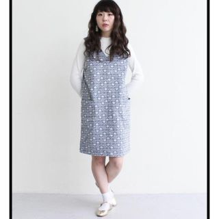 ドットアンドストライプスチャイルドウーマン(Dot&Stripes CHILDWOMAN)のDot＆Stripes CHILDWOMAN タンポポ柄 ジャガードワンピース(ひざ丈ワンピース)