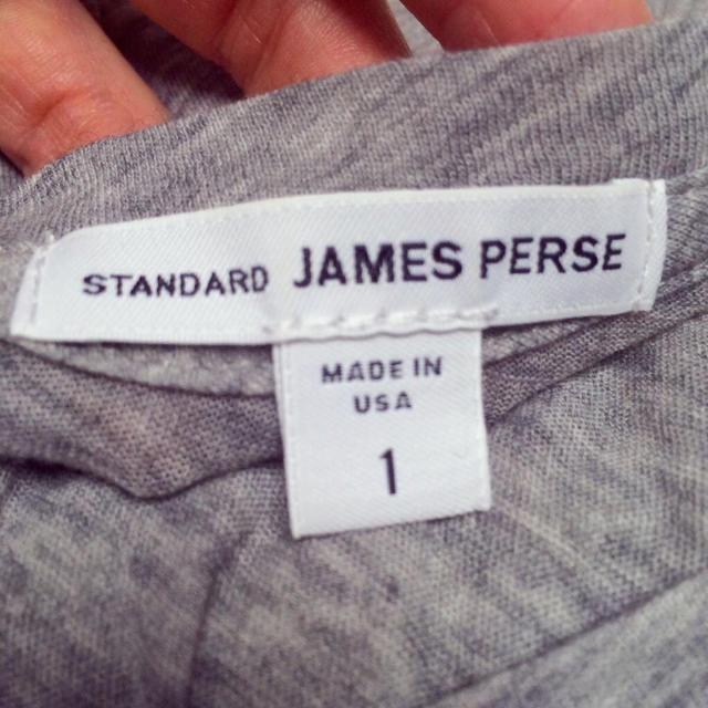 JAMES PERSE(ジェームスパース)のJAMES PERSE♡グレーUネックT レディースのトップス(Tシャツ(半袖/袖なし))の商品写真