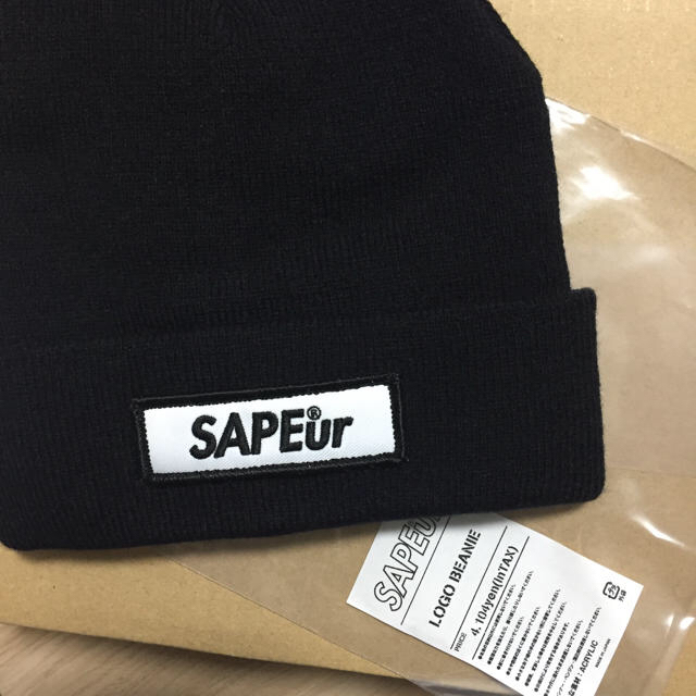 Supreme(シュプリーム)のSAPEur サプール ビーニー 黒 メンズの帽子(ニット帽/ビーニー)の商品写真