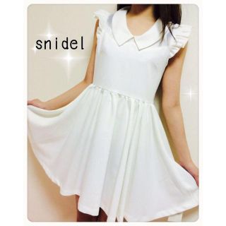 スナイデル(SNIDEL)の新品snidel/シースルーフレアワンピ(ミニワンピース)