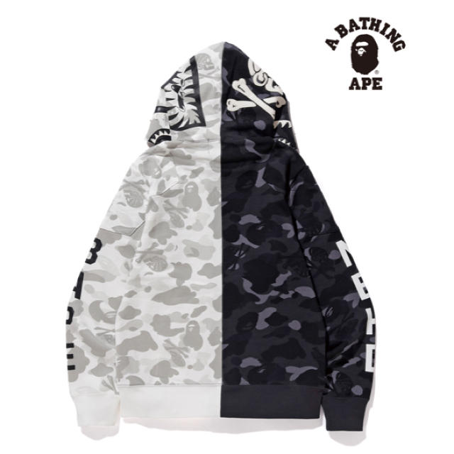 A BATHING APE(アベイシングエイプ)の【新品未使用】NH×BAPE CAMO SHARK ZIP HOODED XL メンズのトップス(パーカー)の商品写真