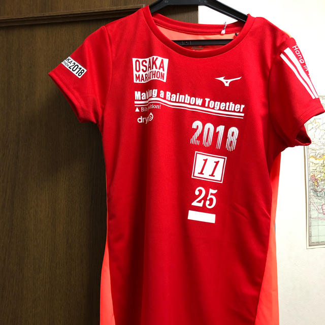 Tシャツ　ミズノ　大阪マラソン　2018