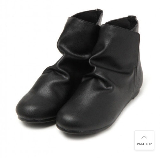 STUDIO CLIP(スタディオクリップ)のギャザーブーツ 黒 Mｻｲｽﾞ レディースの靴/シューズ(ブーツ)の商品写真