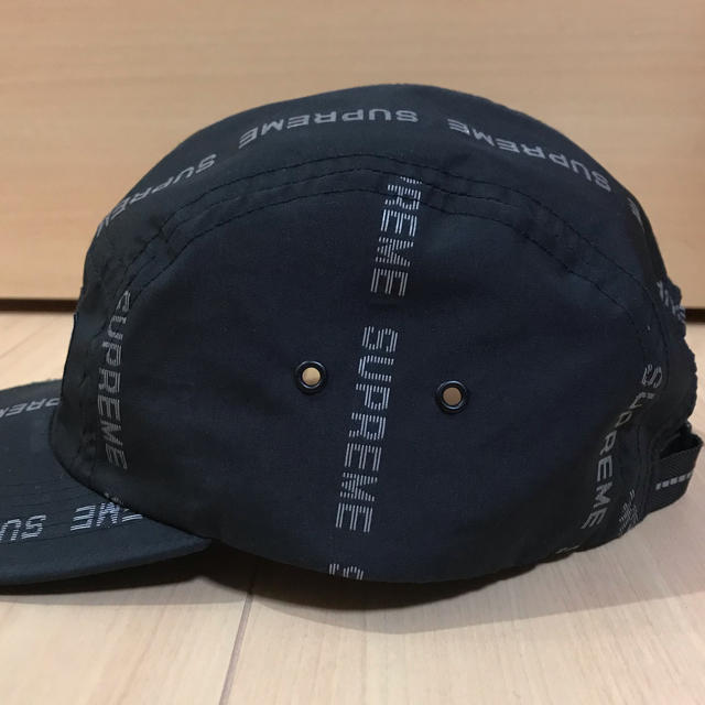 Supreme Reflective Text Camp Cap