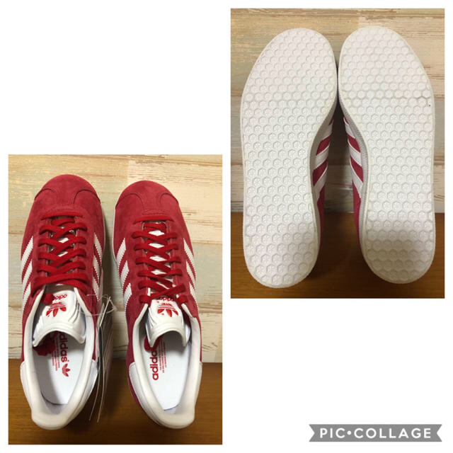 adidas(アディダス)の新品箱付き アディダス オリジナルス GAZELLE ガゼル 赤 adidas レディースの靴/シューズ(スニーカー)の商品写真