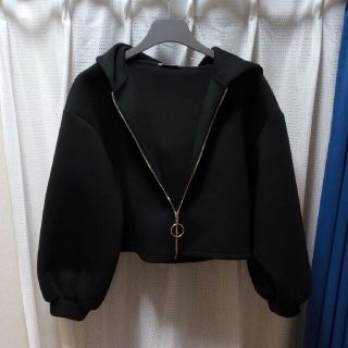 ザラ(ZARA)のZARA オーバーサイズジップアップジャケット(パーカー)