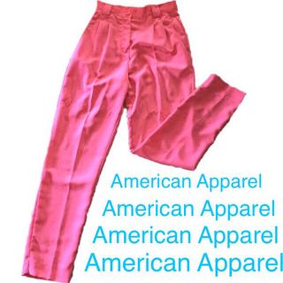 アメリカンアパレル(American Apparel)のサーモンピンクHW PT(カジュアルパンツ)