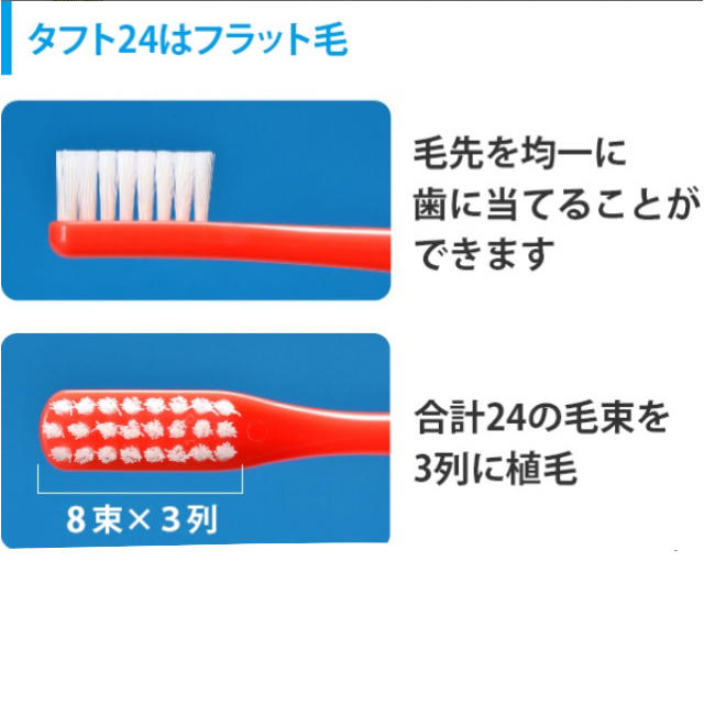 タフト24・歯ブラシ10本セット（ミディアムソフト） コスメ/美容のオーラルケア(歯ブラシ/デンタルフロス)の商品写真
