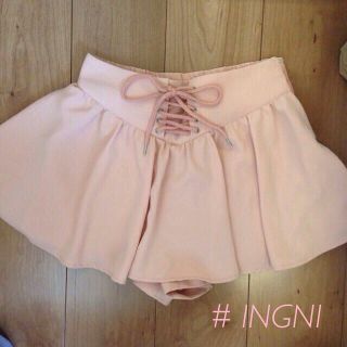 イング(INGNI)のぴんく♡編み上げハイウェストスカート(ミニスカート)