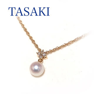 田崎真珠 TASAKI K18YG アコヤパール ダイヤ ネックレス 新品