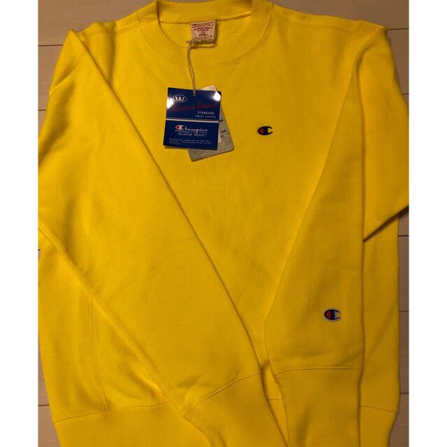 Champion(チャンピオン)のCHAMPION REVERSE WEAVE CREW SWEAT YELLOW メンズのトップス(スウェット)の商品写真