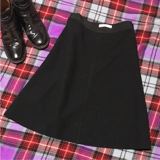 プラダ(PRADA)のPRADA 黒 スカート 40(ひざ丈スカート)