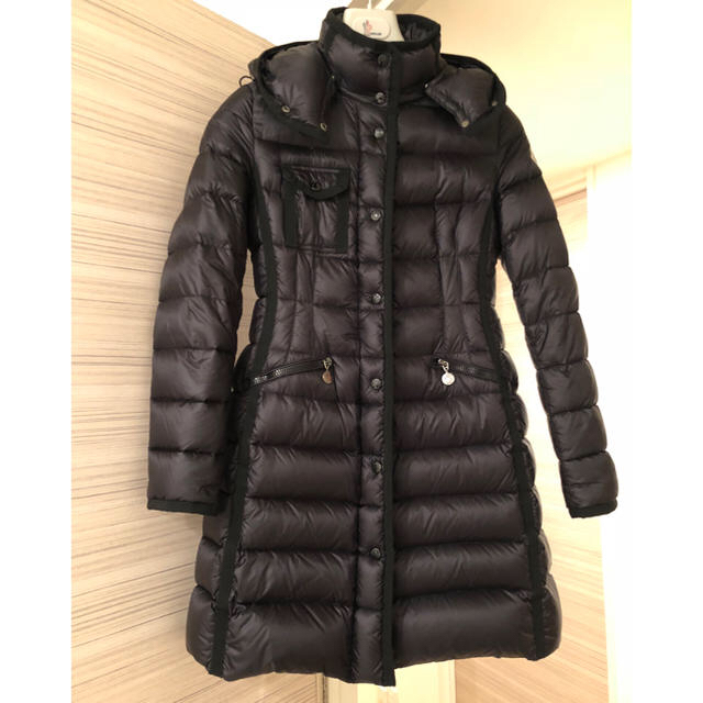 極美品♡国内正規 MONCLER HERMINE 黒 0♡滝沢眞規子さん着用ジャケット/アウター