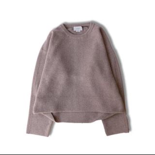 サンシー(SUNSEA)のS YOKE 7G OVERSIZED HALF CARDIGAN BEIGE(ニット/セーター)