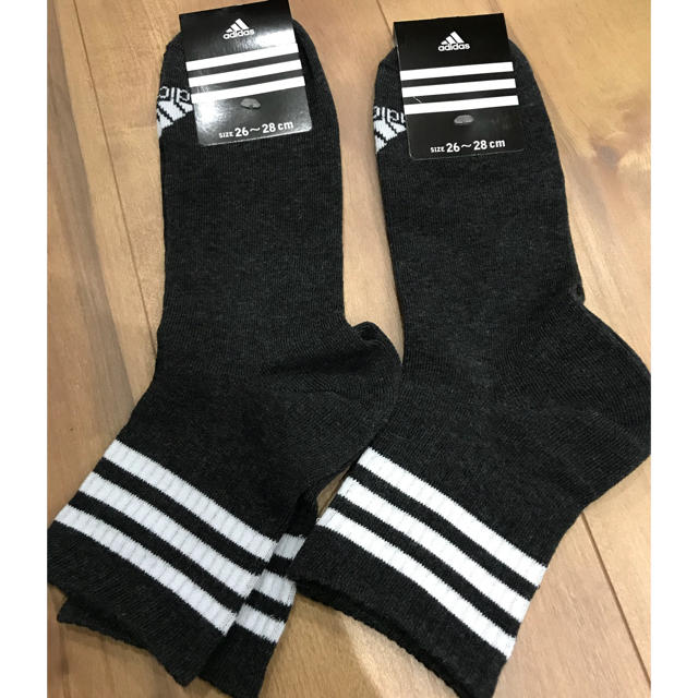 adidas(アディダス)の【アディダス】ライン入りソックス2足セット新品未使用 メンズのレッグウェア(ソックス)の商品写真