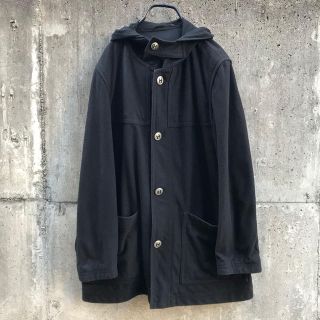 ヒューゴボス(HUGO BOSS)のヒューゴボス 裏ロゴ入ロゴボタン使いフーデッドコートM/ジャケット(その他)