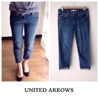 ユナイテッドアローズ(UNITED ARROWS)のグリーンレーベルクロップドデニムパンツ(デニム/ジーンズ)