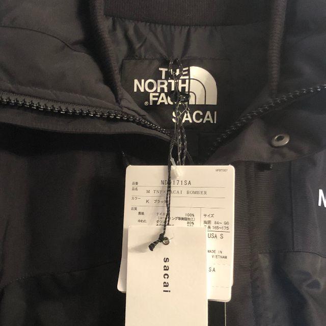 THE NORTH FACE(ザノースフェイス)のsacai ノースフェイス ボンバージャケット メンズ1 USサイズS  メンズのジャケット/アウター(ダウンジャケット)の商品写真