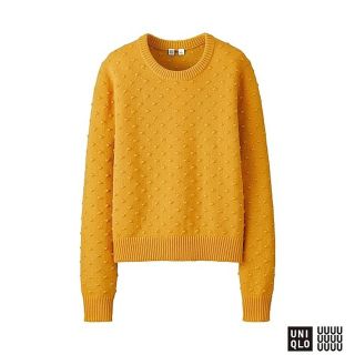 ユニクロ(UNIQLO)のユニクロU ラムクルーネックセーター ドット(ニット/セーター)