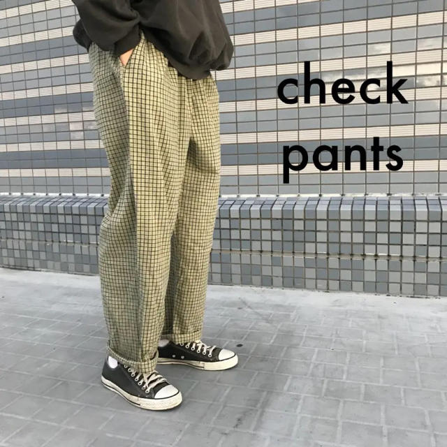 チェックパンツ us古着 メンズのパンツ(その他)の商品写真