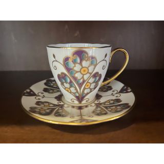 ノリタケ(Noritake)のNoritake オマージュ コレクション　コーヒー碗皿（雲母金彩花文）1客(食器)