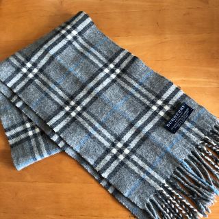 バーバリー(BURBERRY)のバーバリー マフラー 中古 グレー 可愛い 3850→3350円(マフラー/ショール)