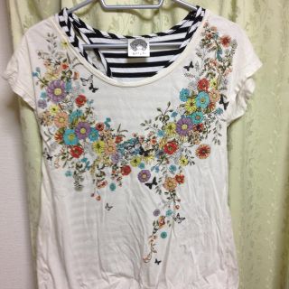 スカラー(ScoLar)のお花Tシャツ★お値下げ(Tシャツ(半袖/袖なし))