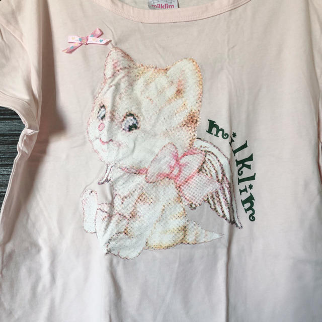 milklim(ミルクリーム)のmilklim 猫 Tシャツ レディースのトップス(Tシャツ(半袖/袖なし))の商品写真