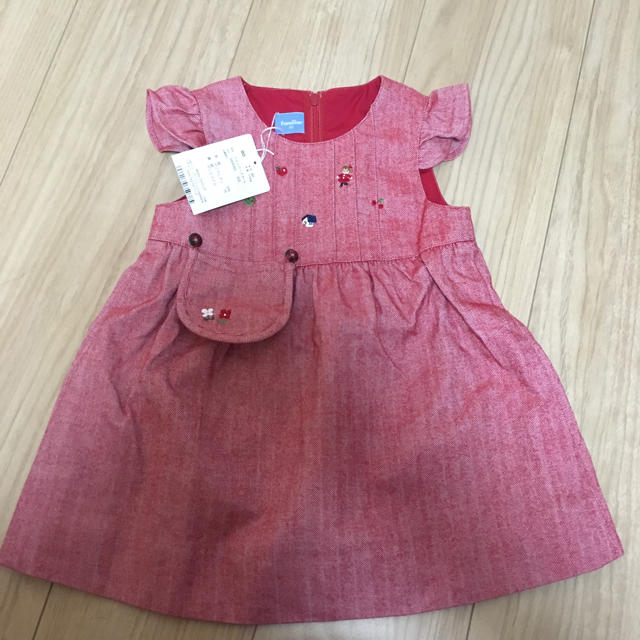 ベビー服(~85cm)新品☆ファミリア  ワンピース ジャンパースカート