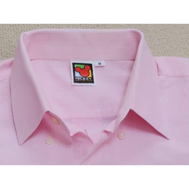 Disney(ディズニー)の★ミッキー　ピンクのワイシャツ　Ｍサイズ　クリーニング済【中古美品】 ★ メンズのトップス(シャツ)の商品写真