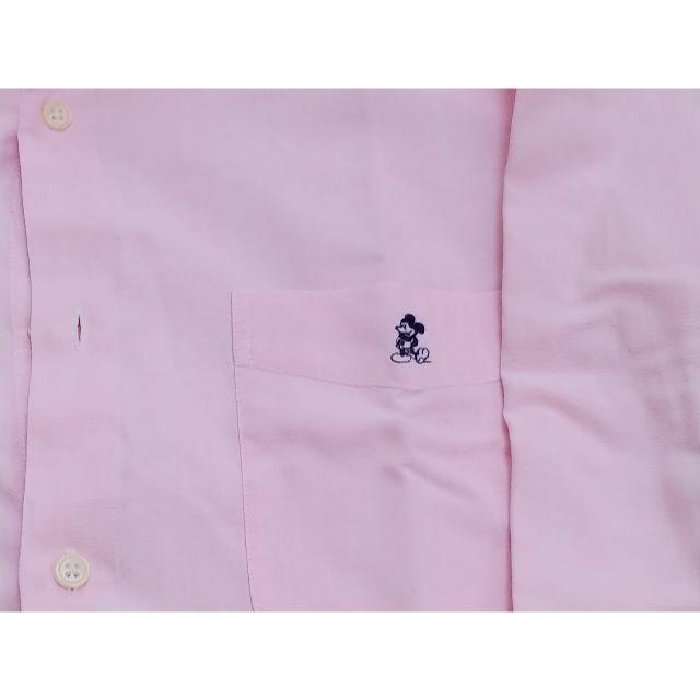 Disney(ディズニー)の★ミッキー　ピンクのワイシャツ　Ｍサイズ　クリーニング済【中古美品】 ★ メンズのトップス(シャツ)の商品写真