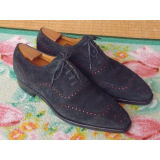 ジョンロブ(JOHN LOBB)のま〜坊3449様専用　コルテ　ウィングチップ　サイズ８　黒  スエード(ドレス/ビジネス)