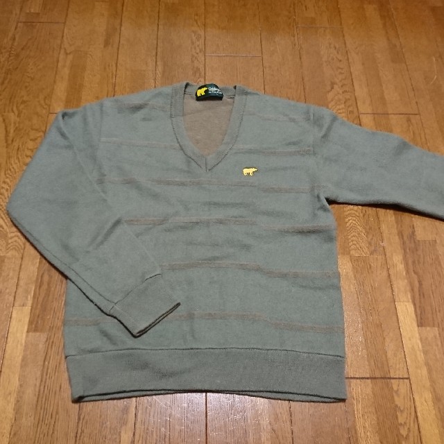 Golden Bear ゴールデンベア/goldenbear/Vネックニットトップス/L/カーキグリーンの通販 by YUN ゴールデンベア メンズ ニット/セーター