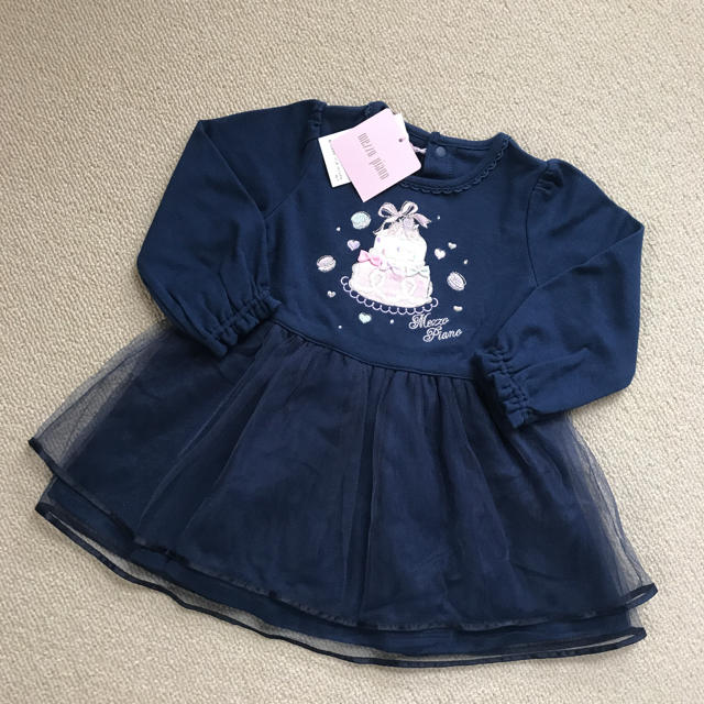 mezzo piano(メゾピアノ)の☆新品未使用☆ メゾピアノ トップス ワンピース キッズ/ベビー/マタニティのベビー服(~85cm)(ワンピース)の商品写真