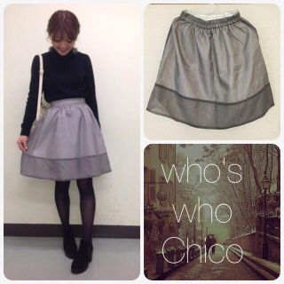 フーズフーチコ(who's who Chico)の新品 chico♡リバーシブルスカート(ひざ丈スカート)