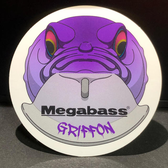 Megabass(メガバス)のメガバス グリフォン ステッカー 紫 スポーツ/アウトドアのフィッシング(ルアー用品)の商品写真