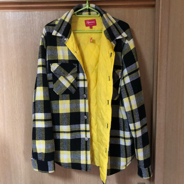 Supreme Quilted Arc Logo Flannel Shitt