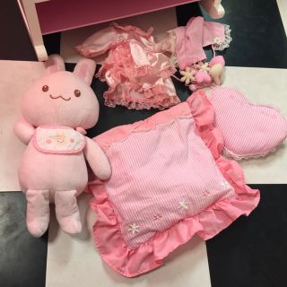 美品♡マザーガーデン レア 廃盤 うさもも ベッド & うさももドール 着せ替え