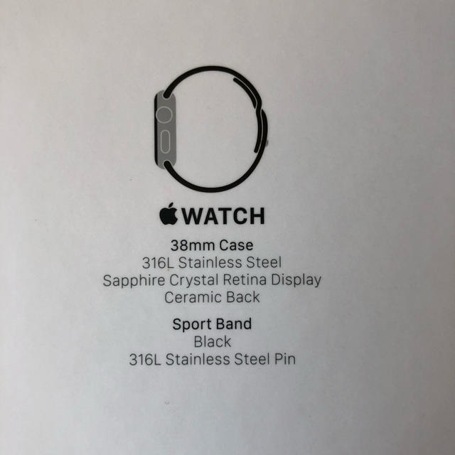 Apple Watch(アップルウォッチ)のApple Watch 初代 38mm ステンレス スマホ/家電/カメラのスマホアクセサリー(その他)の商品写真